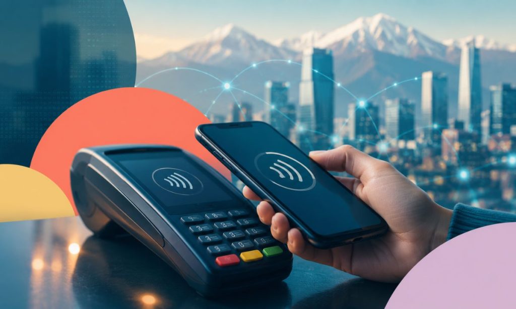 imagen generada con inteligencia artificial sobre el crecimiento y transformación en los pagos de la industria fintech chilena